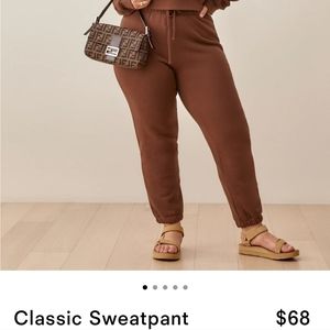 Reformation Classic Sweatpants Chestnut XS